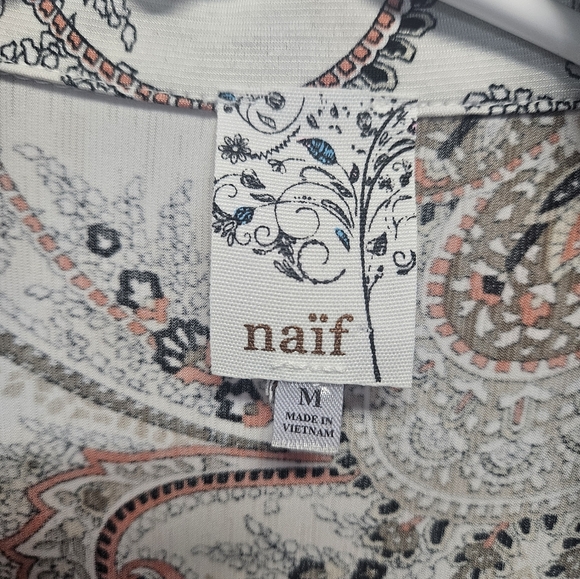 Naif M Paisley Print Tie-Front Blouse - Picture 2 of 4